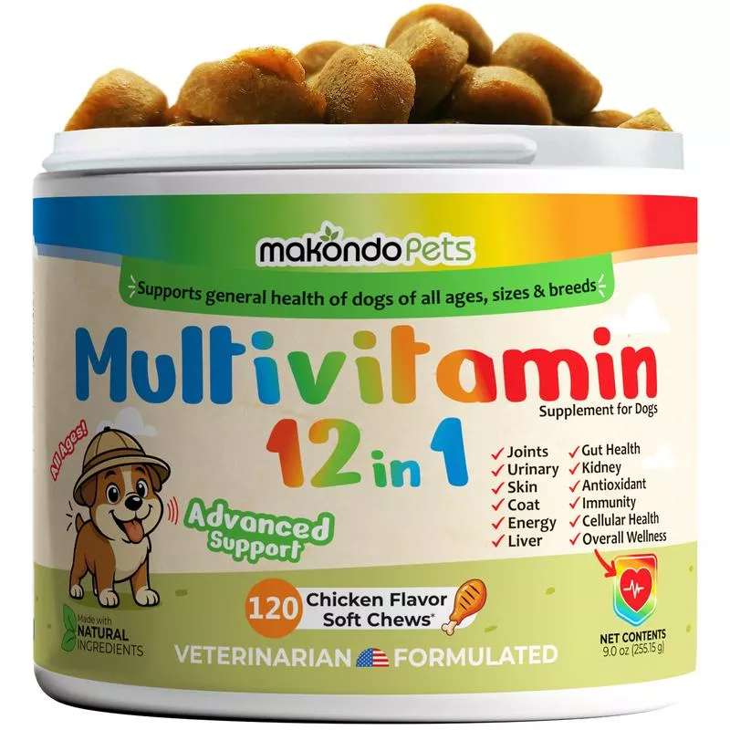 12 in 1 Multivitamin for Dogs – 120 Soft Chews