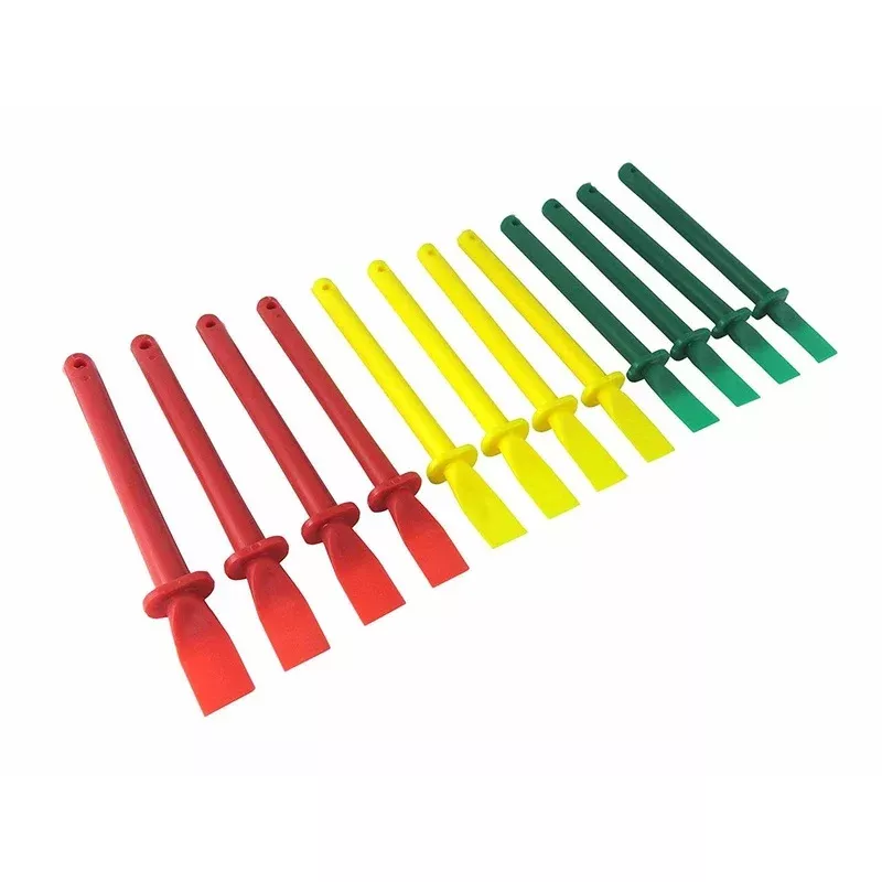 12 Piece Easy Clean Glue Spreaders Set Polypropylene Plastic 6″ x 1/2″