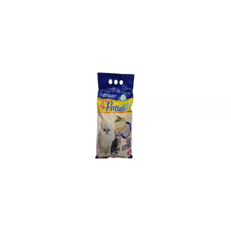 4 Pattes Cat Litter Unscented Natural