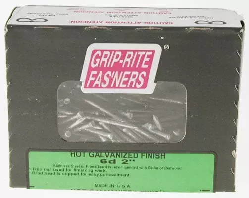 6d 2 In. Hot-dipped Galvanized Steel Finish Nails – 1 Lb Box