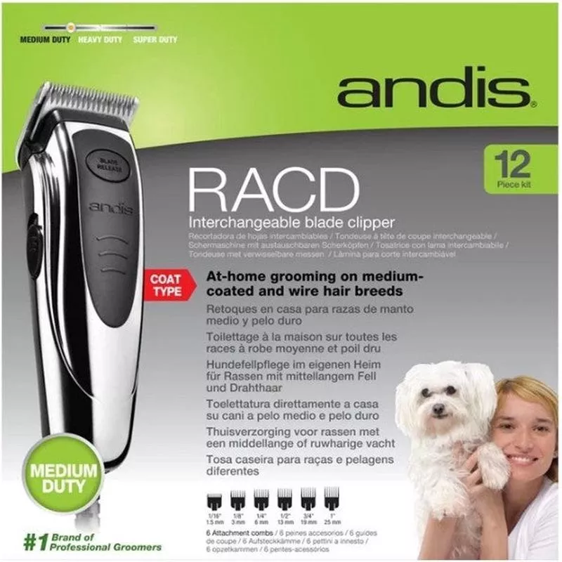 ANDIS RACD MEDIUM DUTY CLIPPER SET WITH INTERCHANGEABLE BLADES