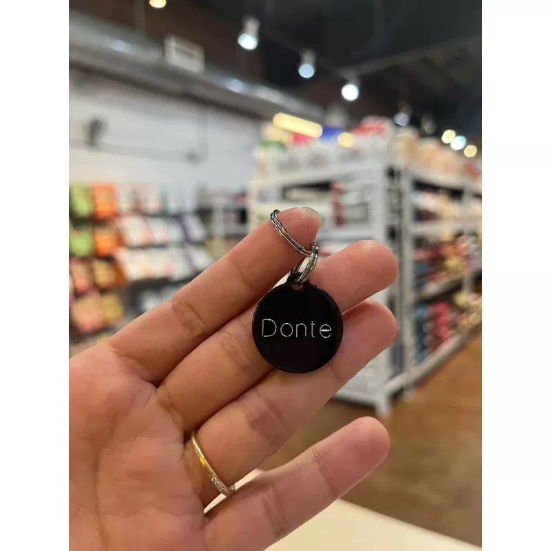 *Anodized Aluminum Engraved Name Tag Black