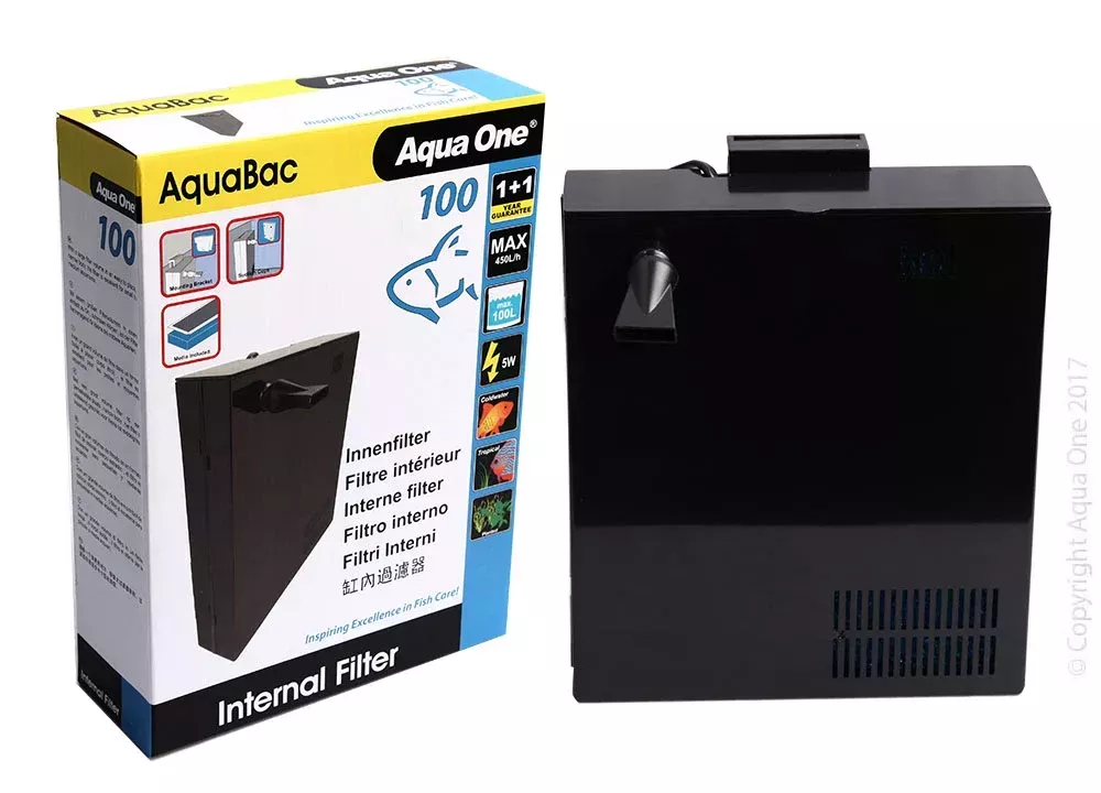 Aqua One AquaBac 100 Internal Back Filter 450/hr