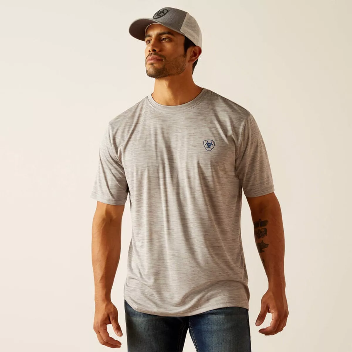 Ariat Men's Charger Spirited T-Shirt - Light Grey