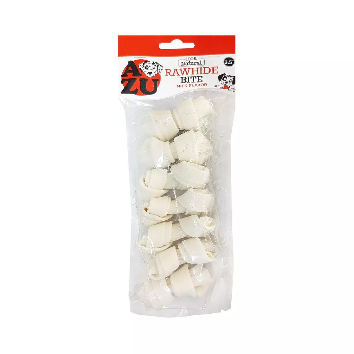 Azu Rawhide Bite Milk Flavor 2.5in