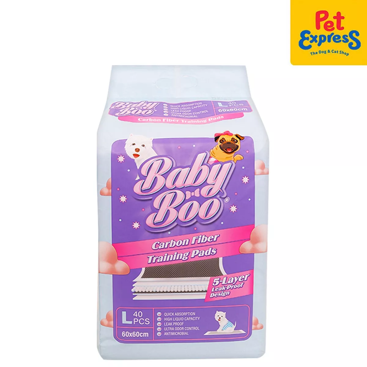 Baby Boo Pet Pad 60x60cm 40s Large
