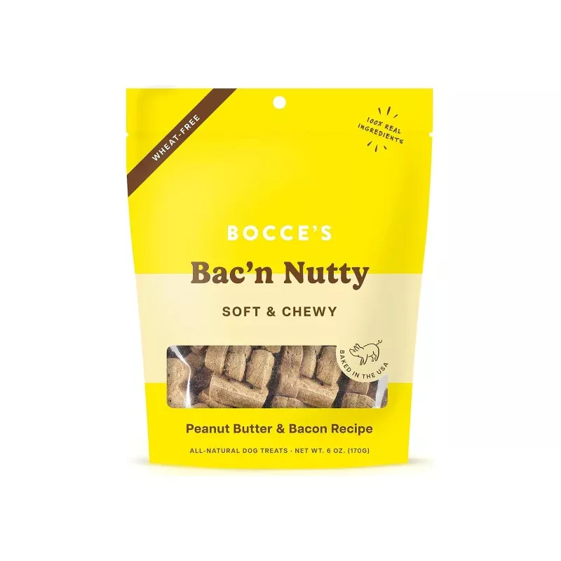 *Bac'n Nutty PB & Bacon Soft & Chewy Treats 6oz
