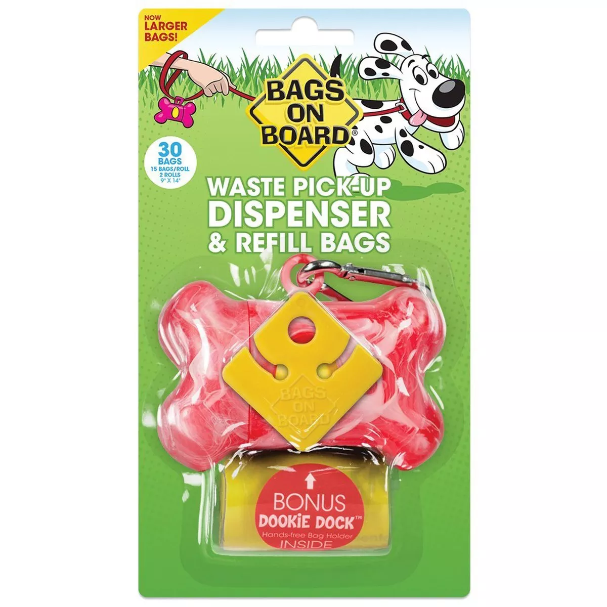 Bags on Board Dispenser Bone Pink(30 bags)