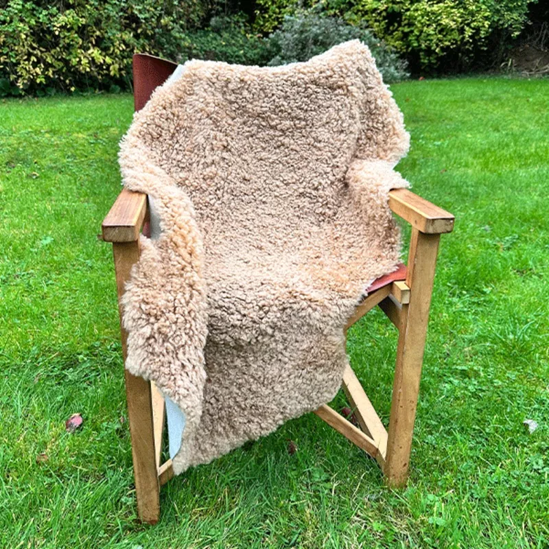 ‘Beige’ Curly Sheepskin