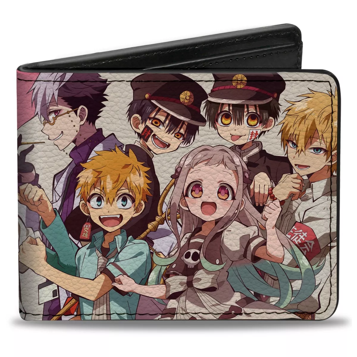 Bi-Fold Wallet - After School Hanako-Kun 13 Character Group Poses Stacked White