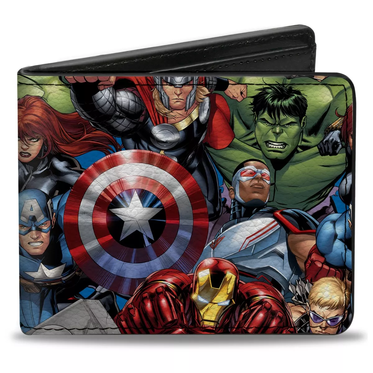 Bi-Fold Wallet - Avengers Seven Superhero Poses Stacked