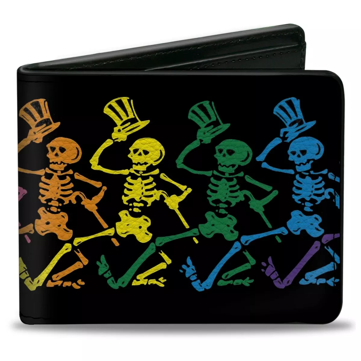 Bi-Fold Wallet - Dancing Skeletons Black Multi Color
