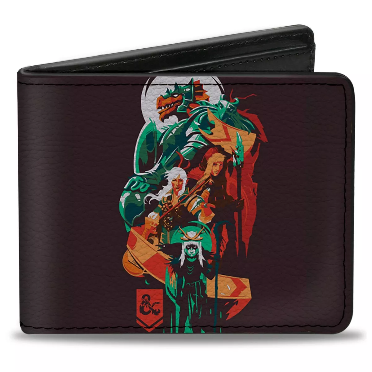 Bi-Fold Wallet - Dungeons & Dragons Characters Collage Brown/Multi Color