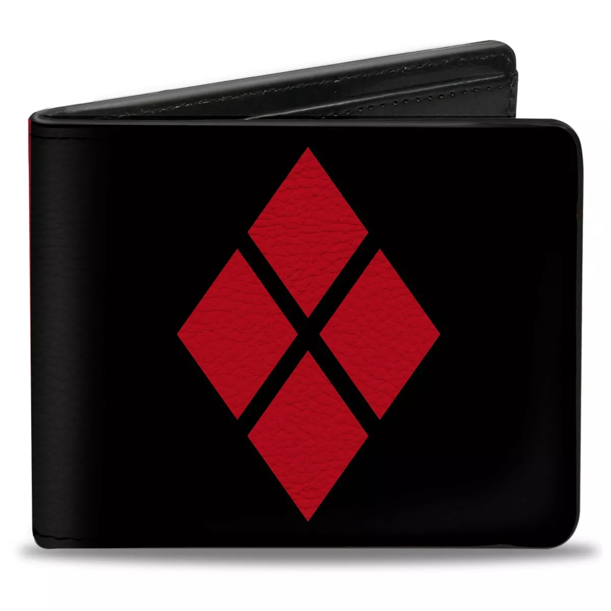 Bi-Fold Wallet - Harley Quinn Diamond Blocks Black/Red
