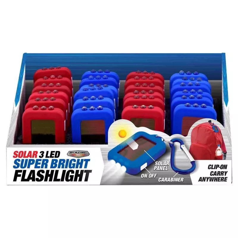 Blazing LEDz Solar 18 lm Assorted LED Flashlight AAA Battery | Staff Picks