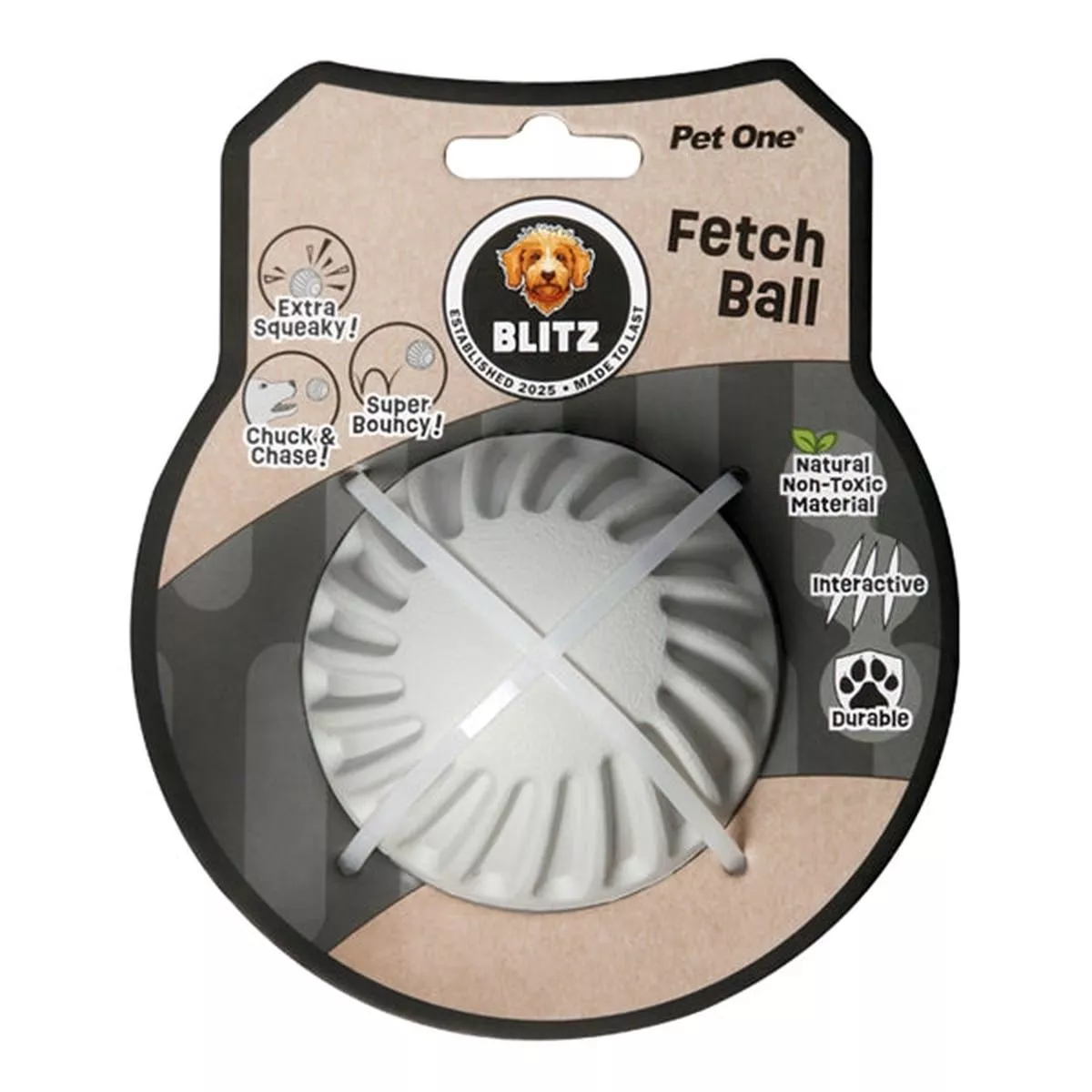 Blitz Dog Toy Rubber Fetch Ball
