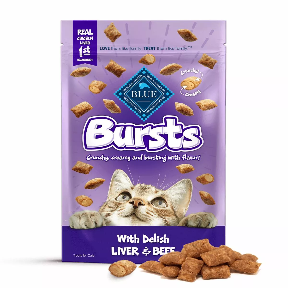 BLUE Bursts Delish Liver and Beef Cat Treats
