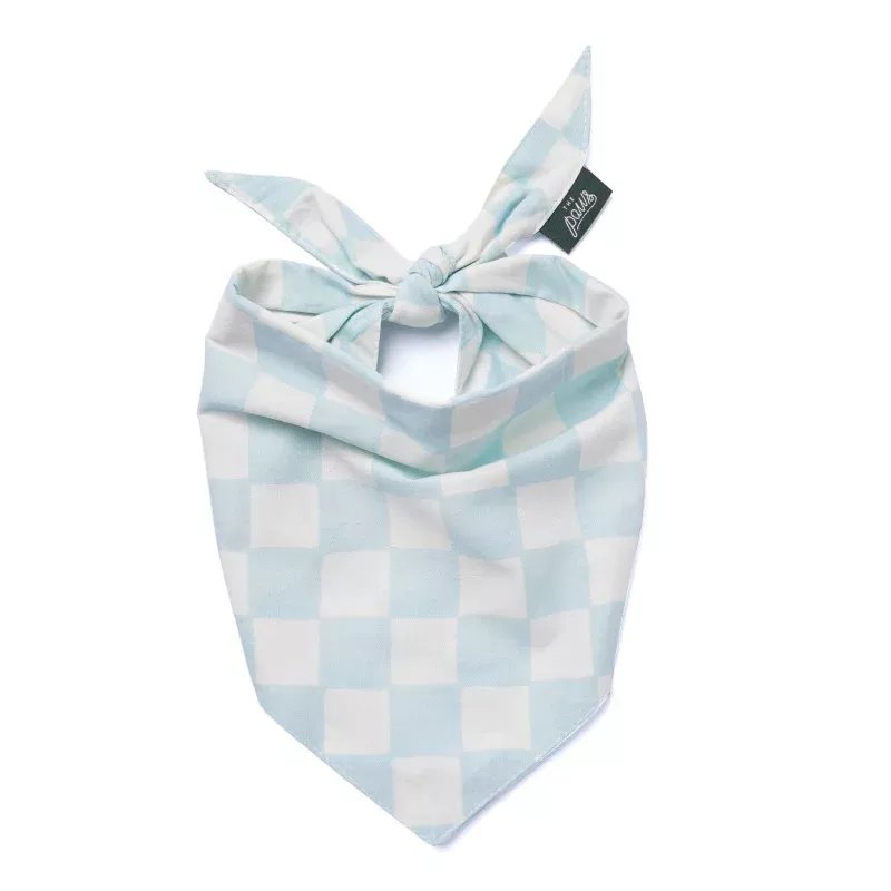 Blue Checker Dog Bandana