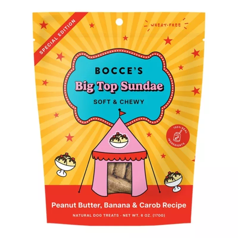 Bocce's Circus Big Top Sundae Soft & Chewy Treats