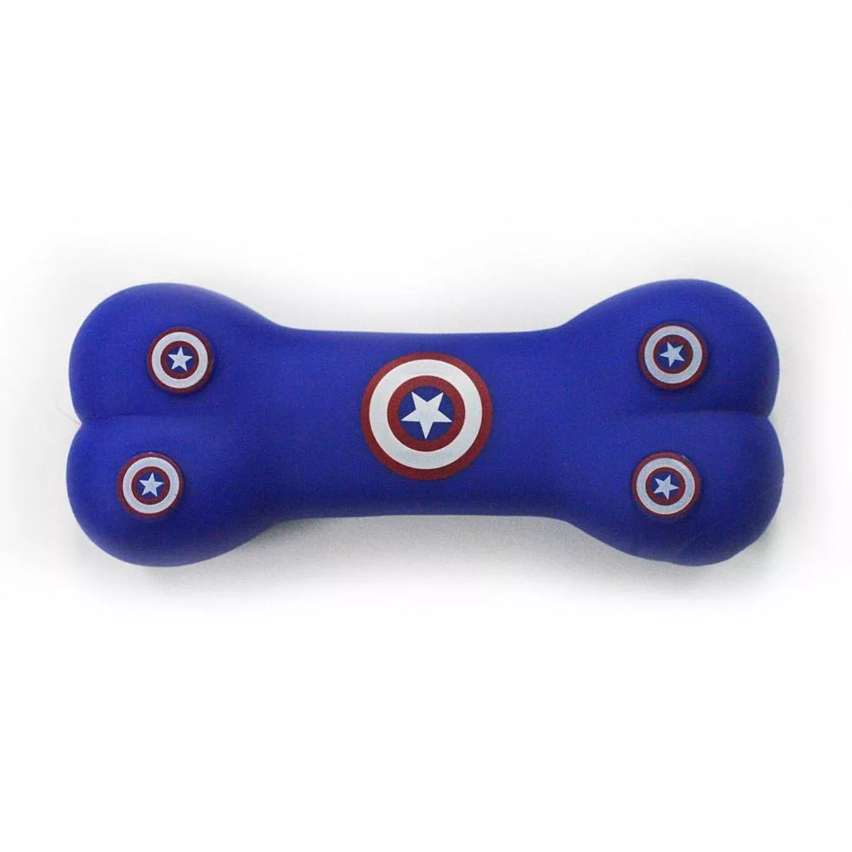 Buckle Down – Captain America Shield Dog Toy Vinyl Bone