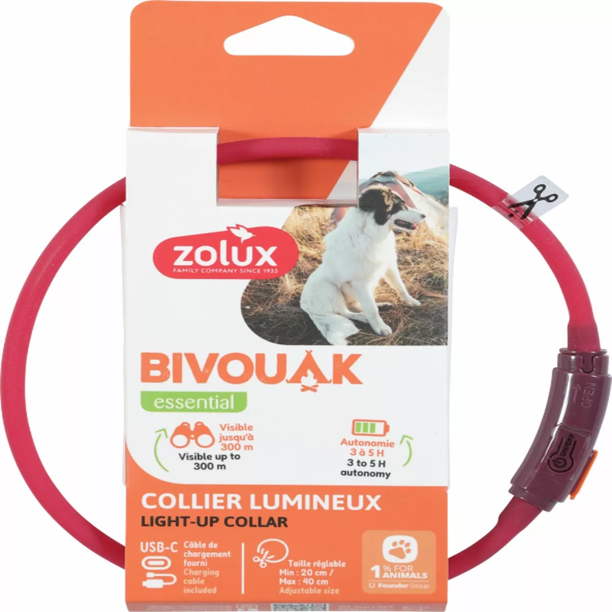 BVK Led Collar Puppy Red