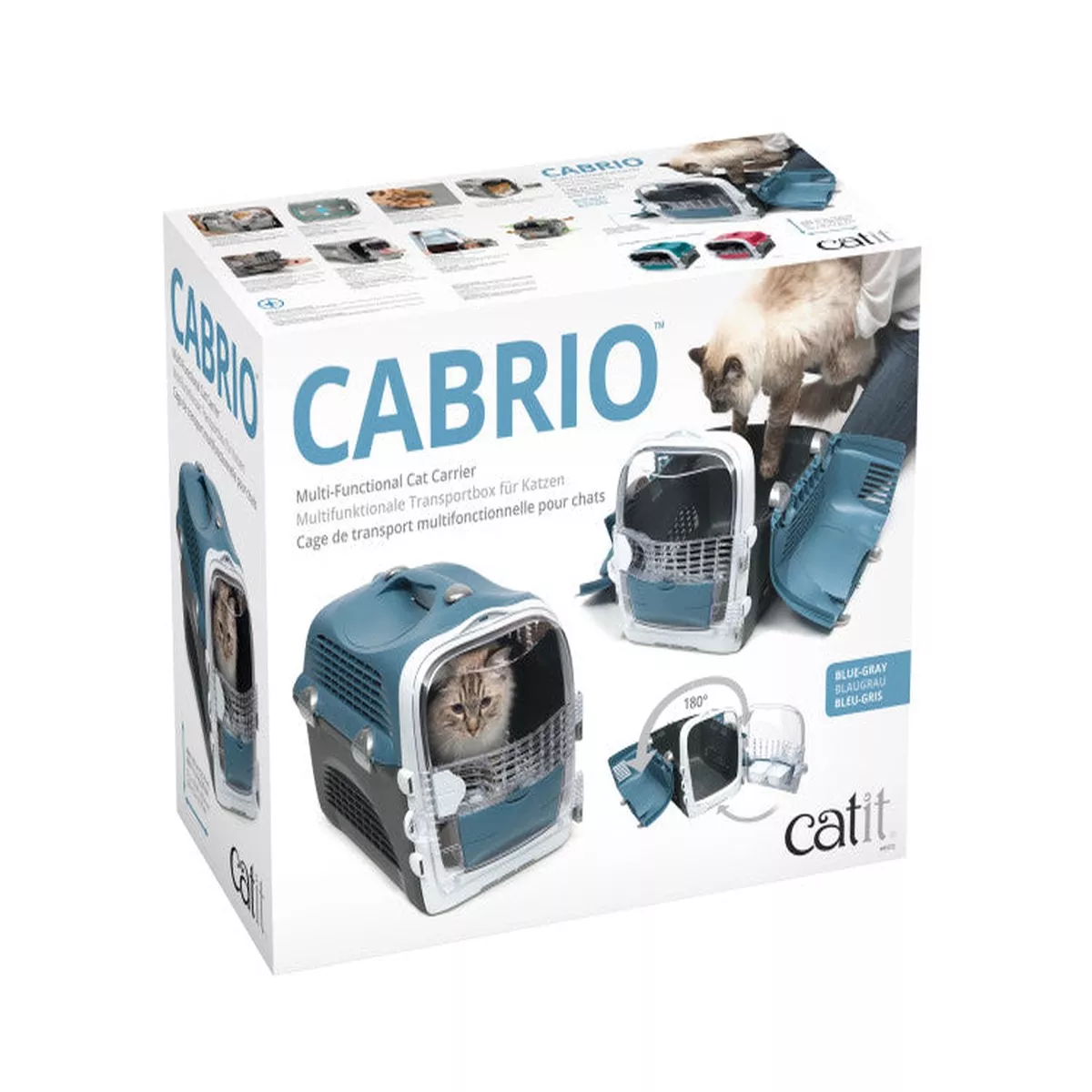 Cabrio Cat Carrier System Blue/Grey
