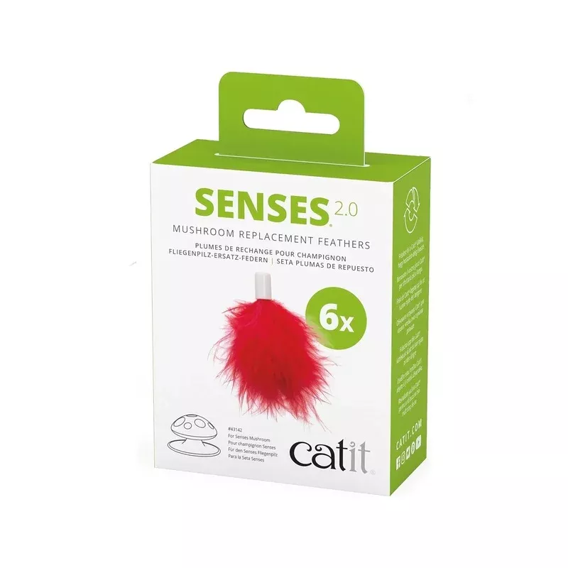 Catit Sense Mushroom 6ct Replacement Feathers