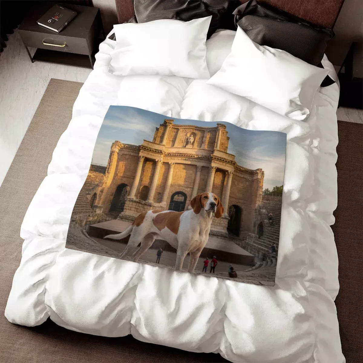 Chien Français Blanc Blanket