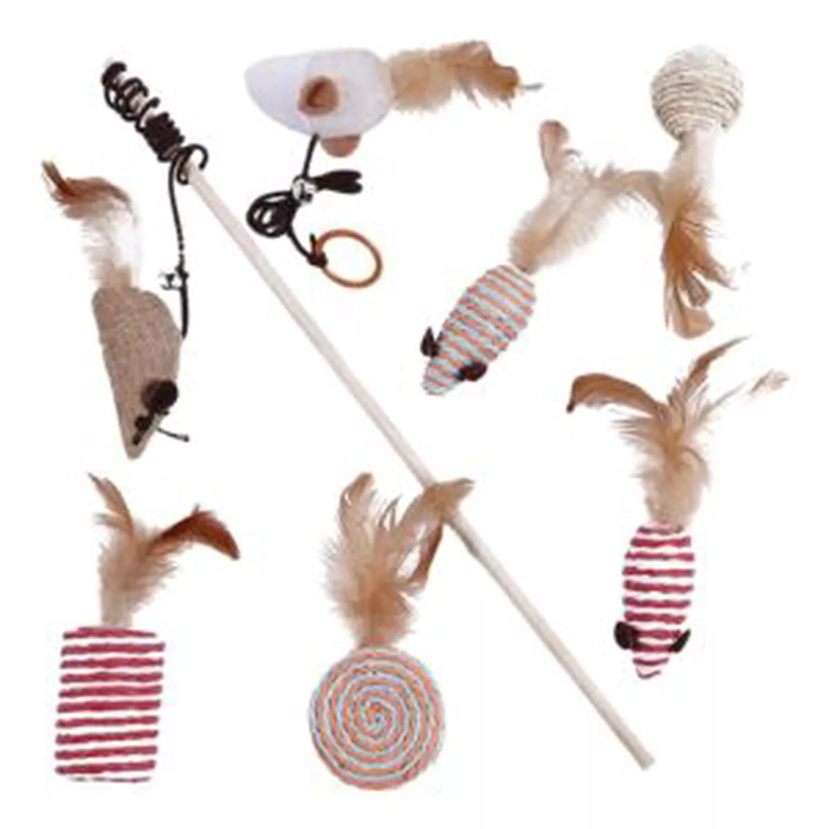 Cozy Paws 7-Piece Interactive Cat Toy Set
