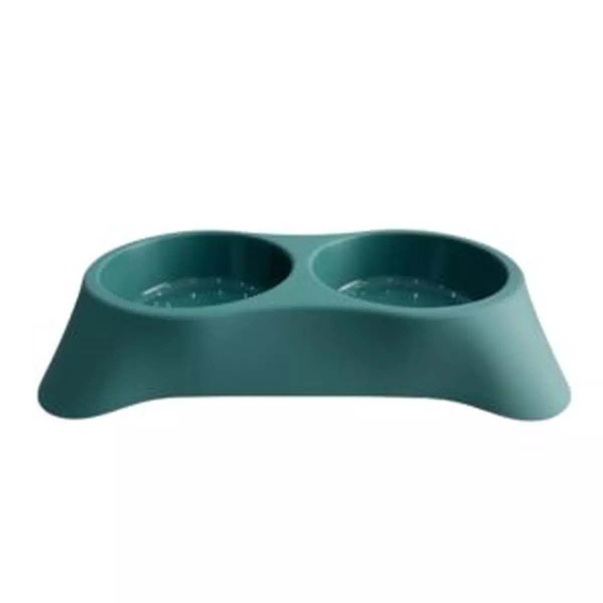 Cozy Paws Dual Pet Feeding Bowl Plastic -Green