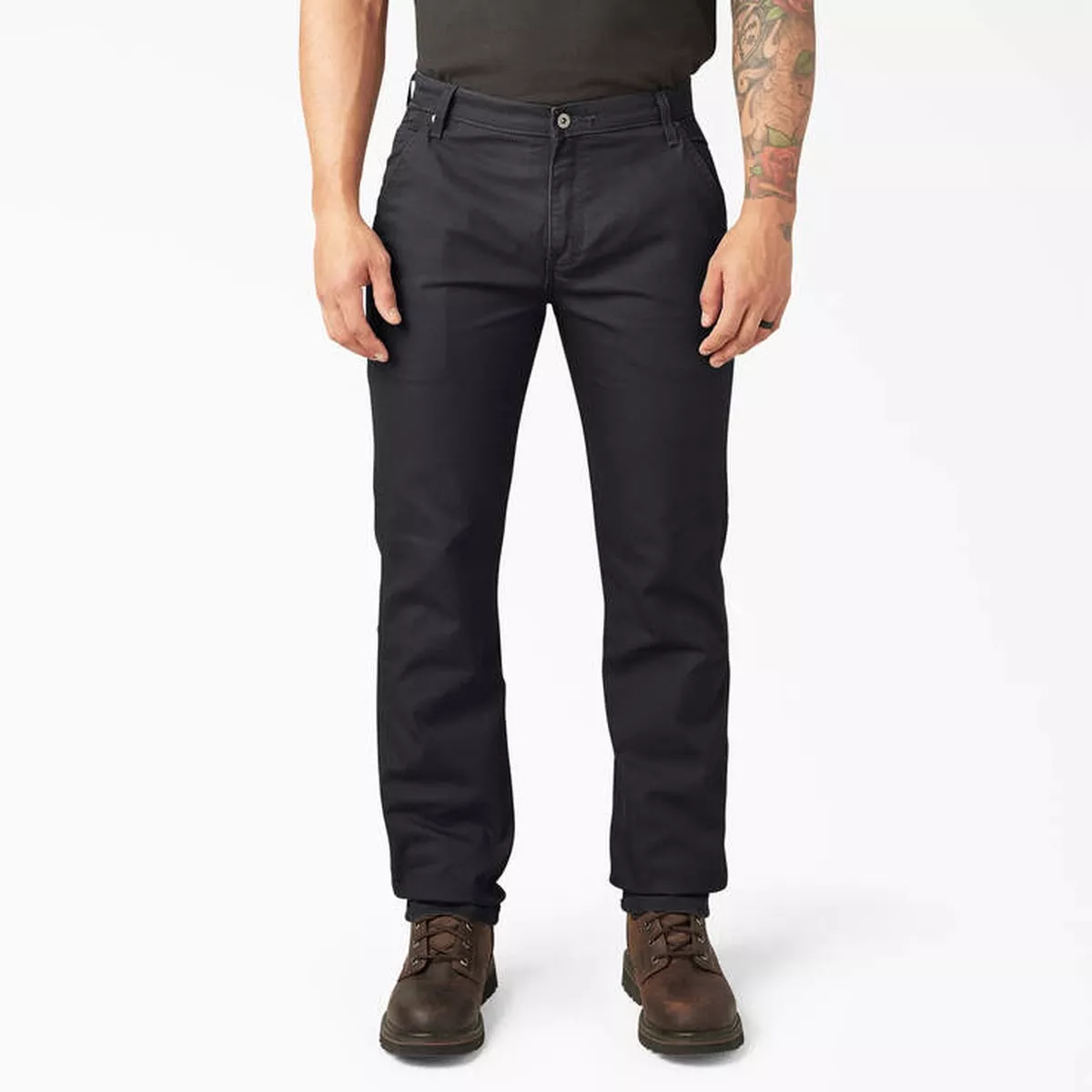 Dickies Men's Regular Fit Duck Carpenter Pants - Stonewashed Black