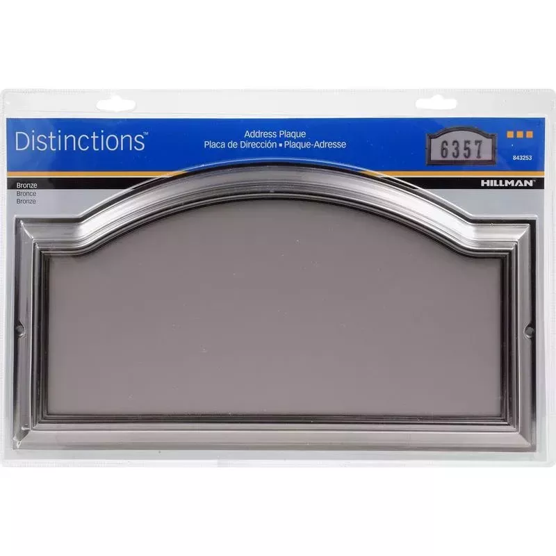 Distinctions Gloss Die-cast Zinc Rectangle Address Plate 4-inch Numbers