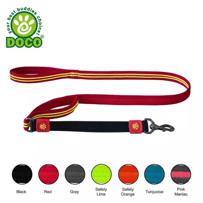 DOCO Solar Mesh Bungee Dog Leash Black
