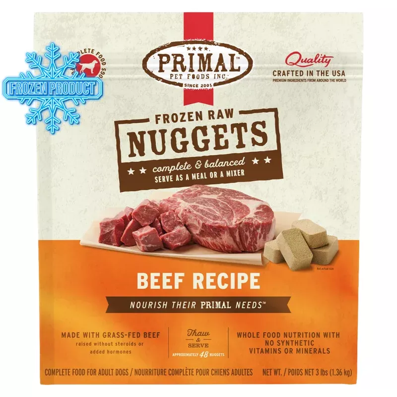 Dog Frozen Raw – Beef Nuggets – Adult