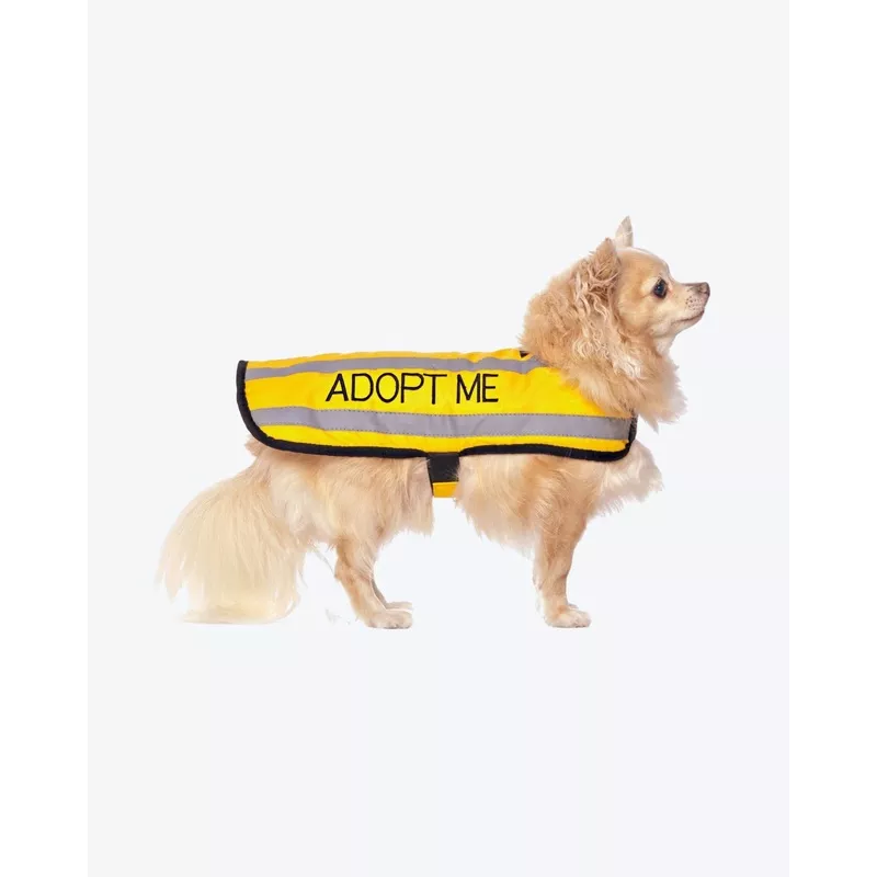 Dog Reflective Coat – ADOPT ME – Yellow YELLOW