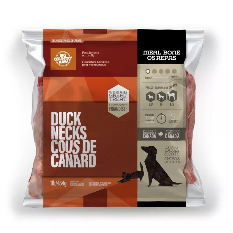 Duck Necks 1lb Bag Big Country Raw