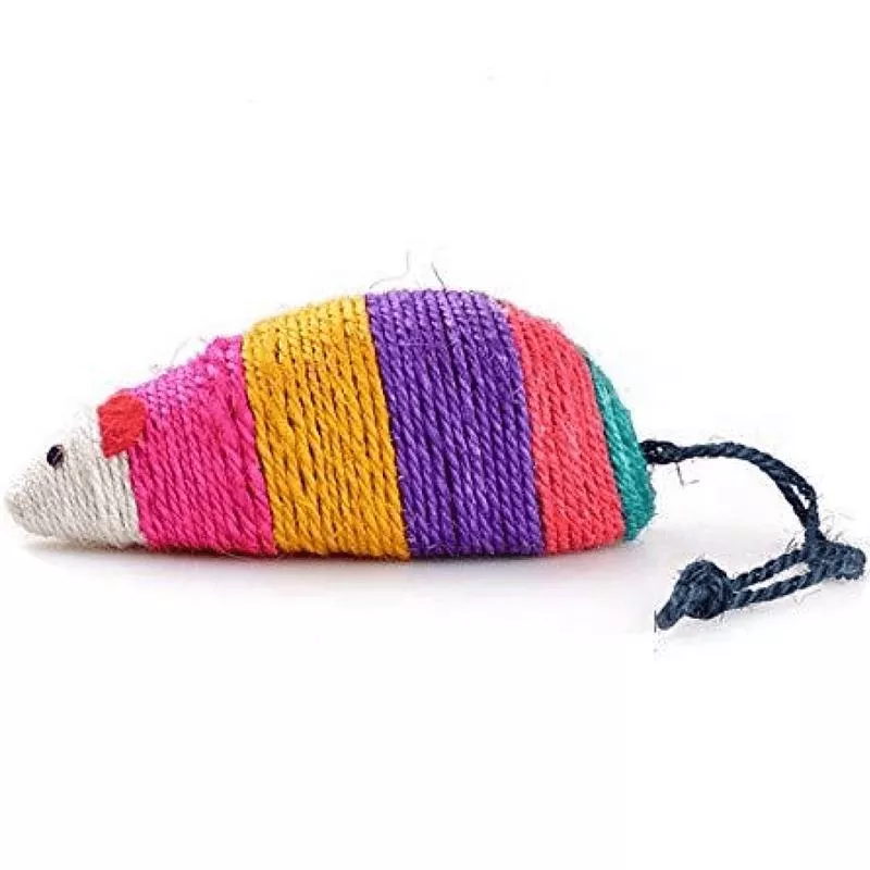 Emily Pets Multi Colour Muse Shaped Sisal Toy For Cats Multicolour