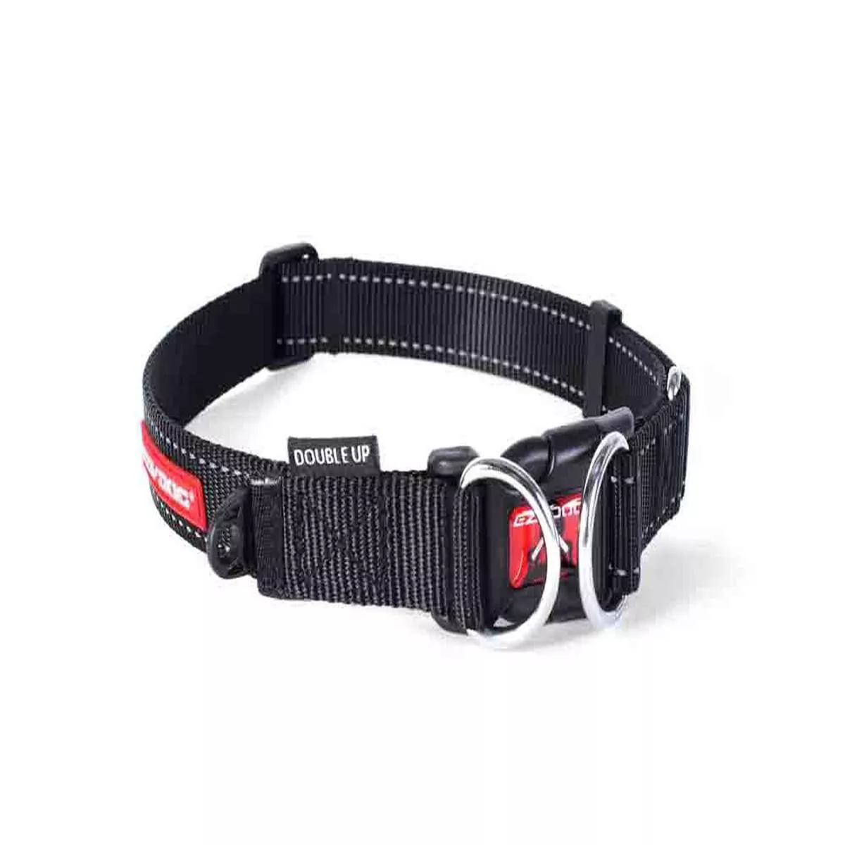 EzyDog Double Up Dog Collar, Black