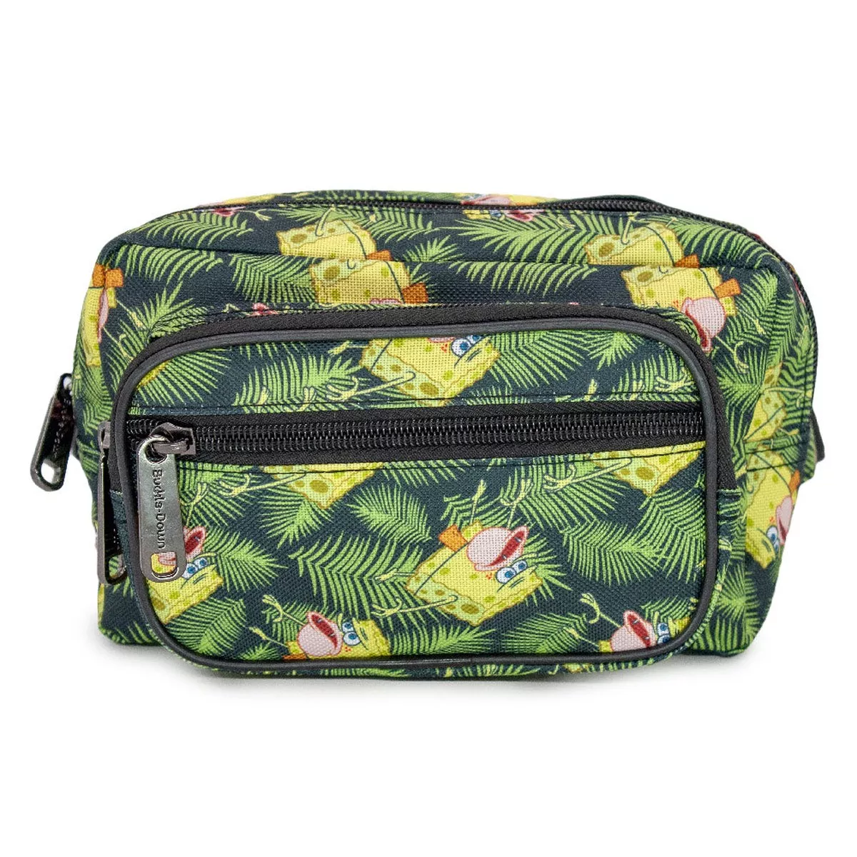 Fanny Pack - Primitive SpongeBob Pose Palm Leaves Black Green