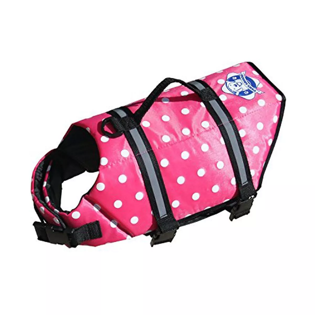Fido Pet DD2938 Paws Aboard Doggy Life Jacket (Pink Polka Dot, Medium) – Default Title