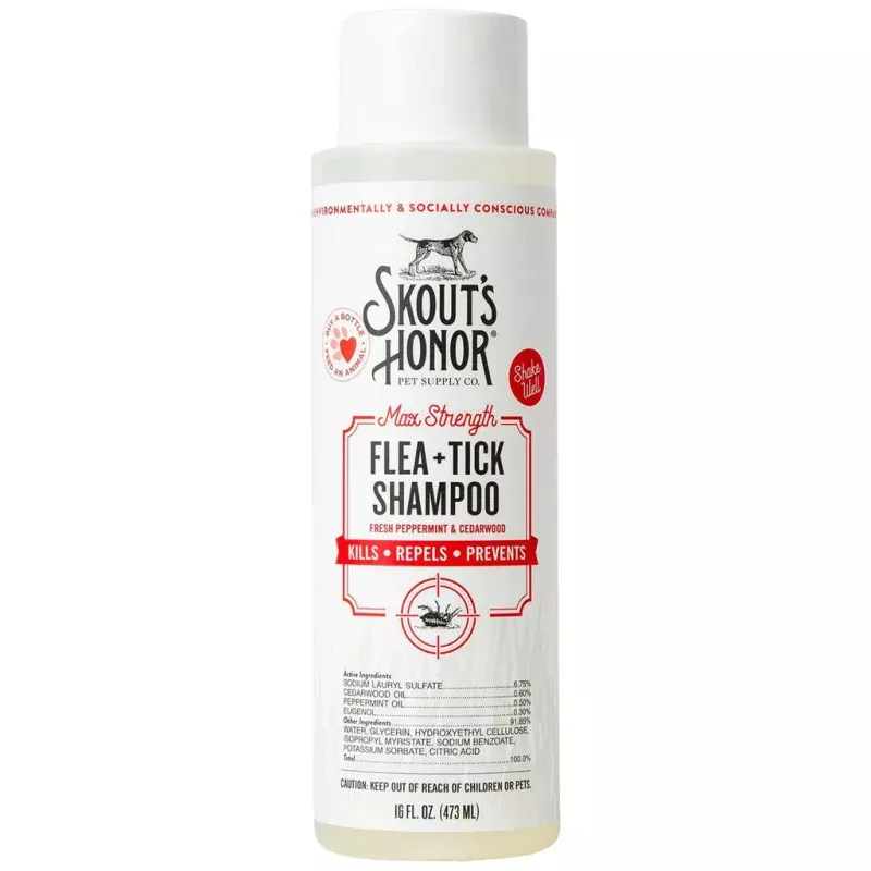 **Flea & Tick Dog Shampoo 16 oz