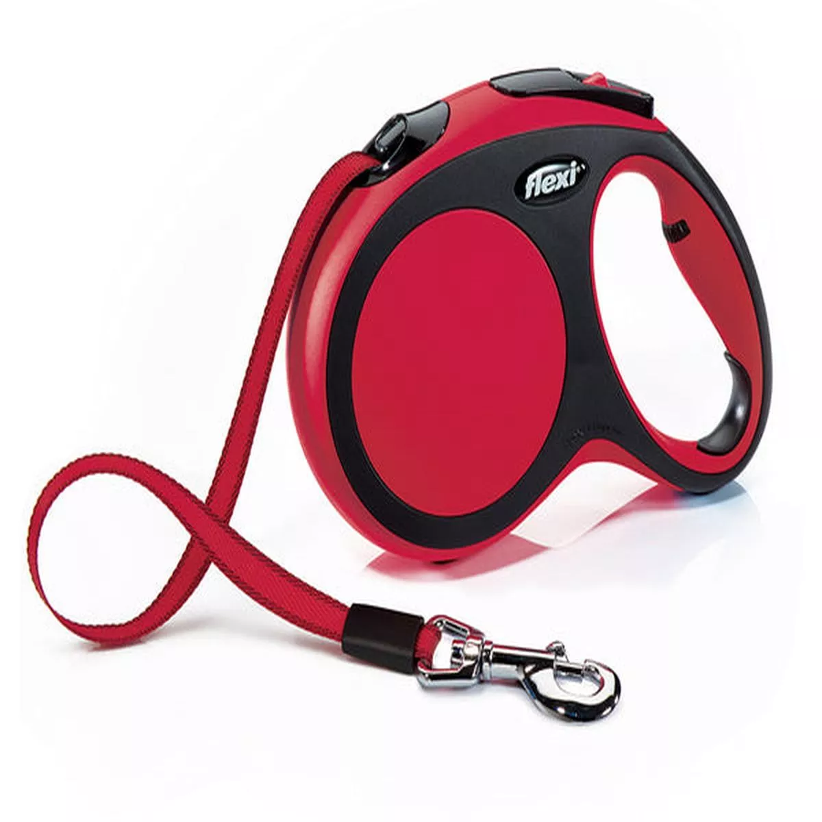 Flexi New Comfort Retractable Tape Dog Leash, Red