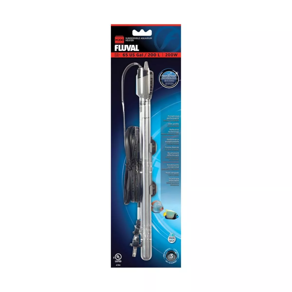 Fluval M200 Fully Submersible Aquarium Heater, 200-watt