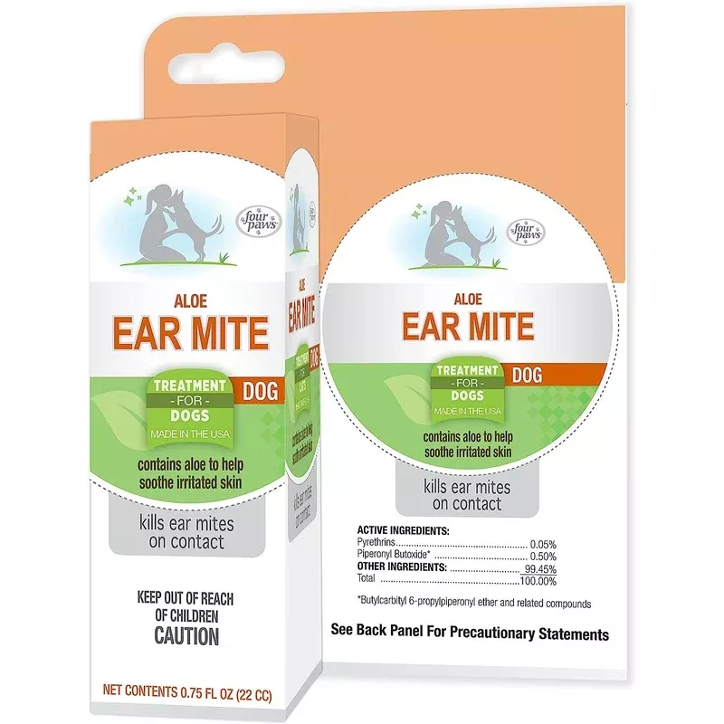 Four Paws Aloe Ear Mite Treatment Dog .75oz