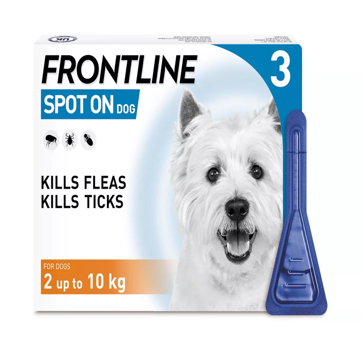 Frontline Spot On Sml Dog 0-10kg 3 Pipettes