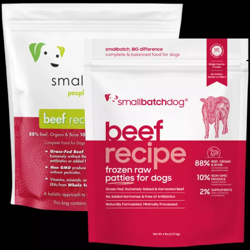 Frozen Beef Raw Dog Food by Smallbatch - No Shipping