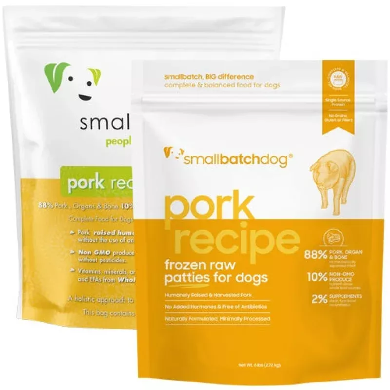 Frozen Raw Pork Dog Food by Smallbatch - No Shipping
