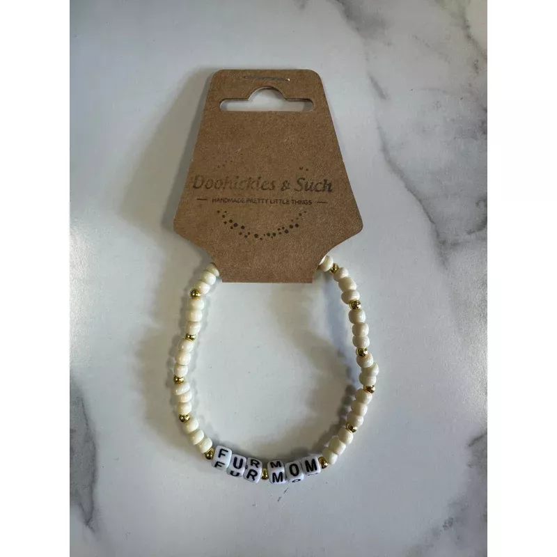 Fur Mom Word Bracelet