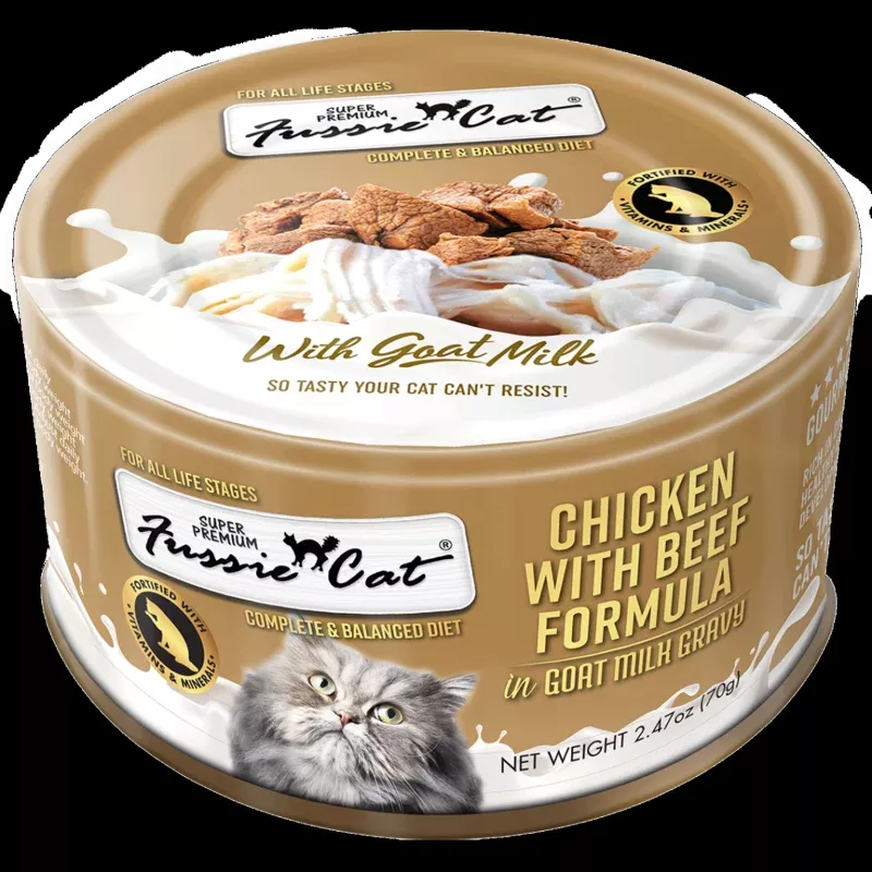 Fussie Cat Chicken with Beef in Goat Milk Gravy