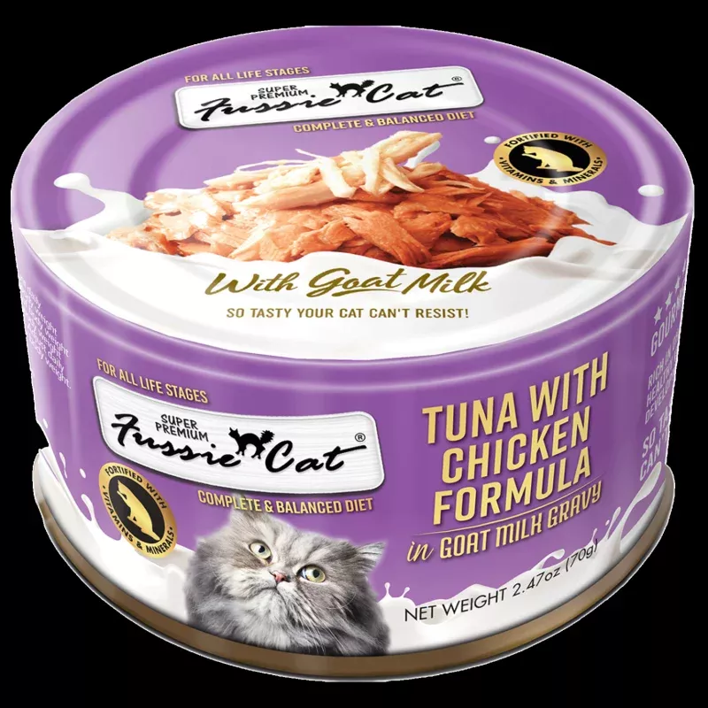 Fussie Cat Tuna with Chicken Formula in Goat Milk Gravy